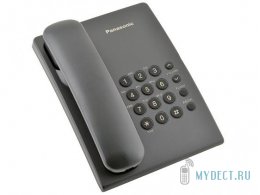 Проводной телефон Panasonic KX-TS2350RUT черный металлик